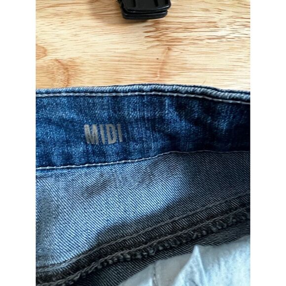 SO DENIM STRETCH FRAYED DISTRESSED MIDI CASUAL CLASSIC EVERYDAY WEAR SHORTS - Picture 4 of 5